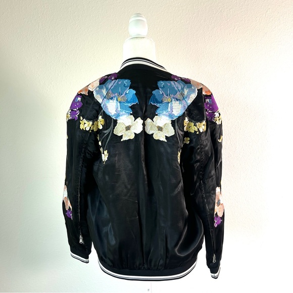 3.1 Phillip Lim Satin Embroidered Bomber Jacket - Picture 9 of 15